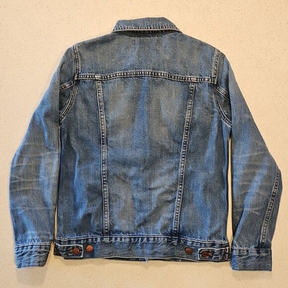 Madewell The Jean Jacket Womens S Classic Pinter Wash Blue Button Trucker Denim - Picture 6 of 10